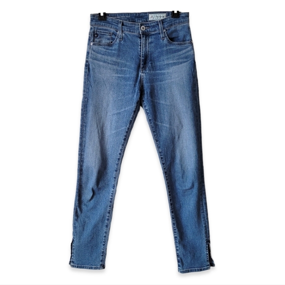 AG Anthropologie High Rise Stevie Straight Ankle Blue Jeans Size 26R - Picture 16 of 16